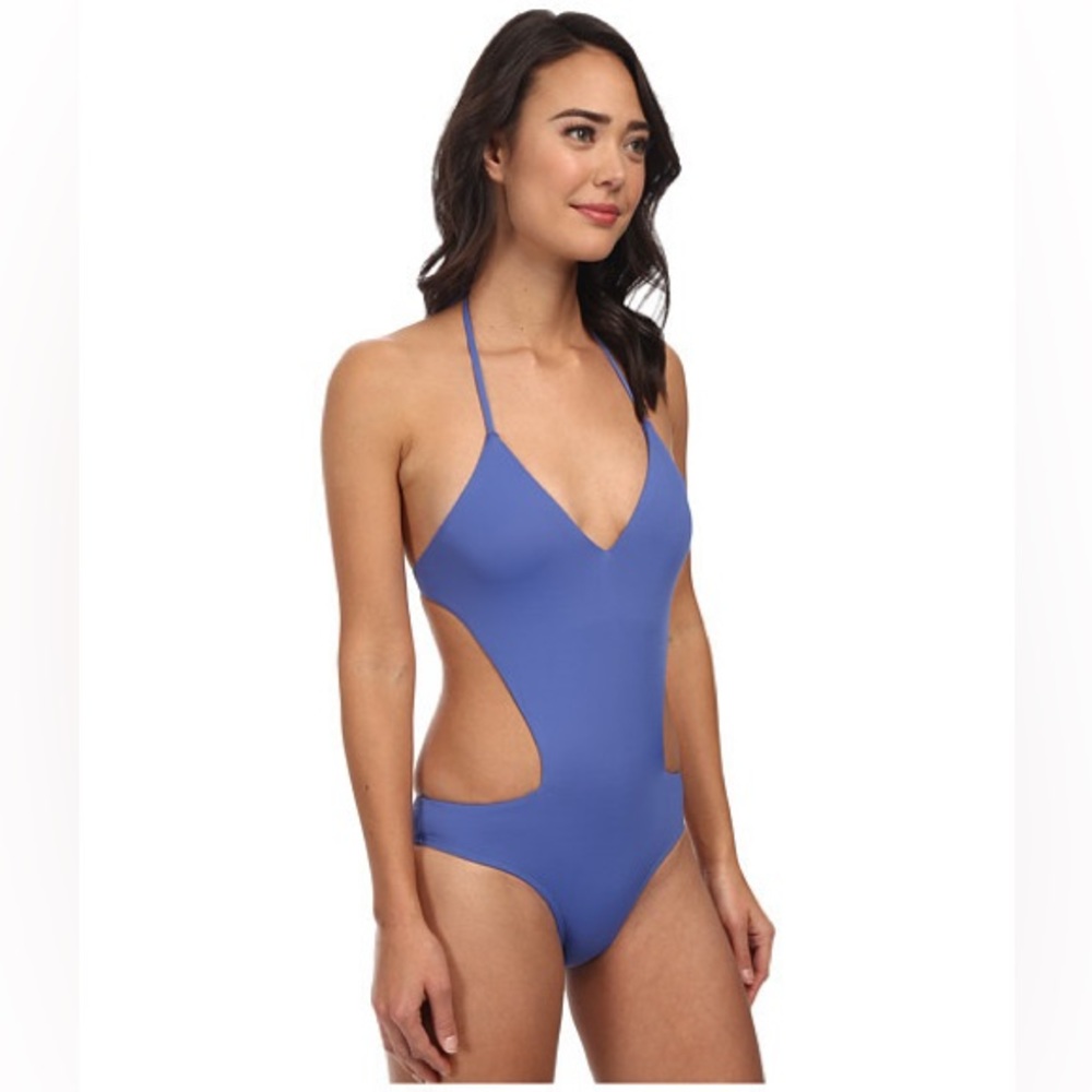 Roxy Sz S Girls Just Wanna Have Fun V-neck One Piece Swimsuit with Side Cutouts